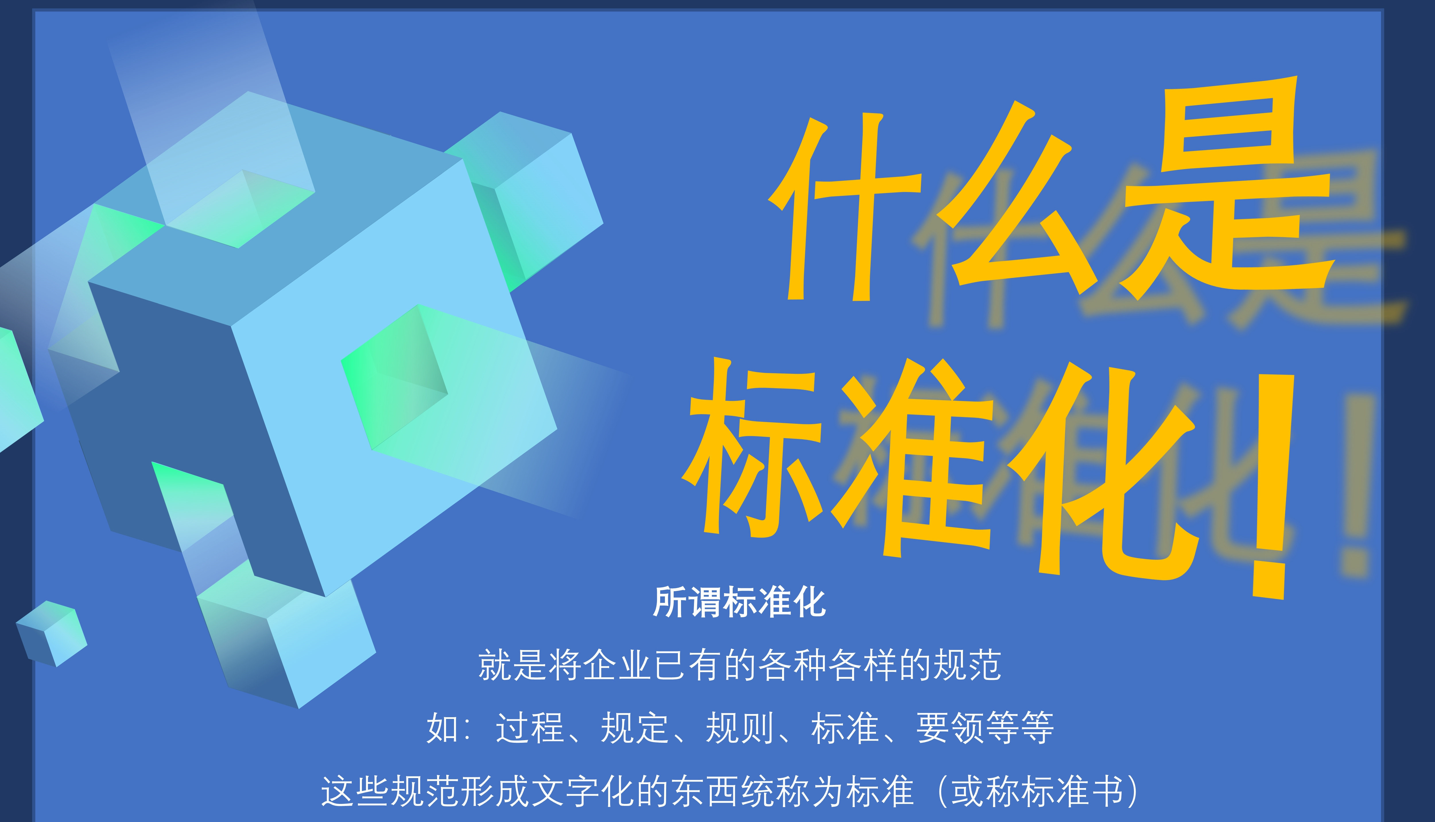 什么是标准化！